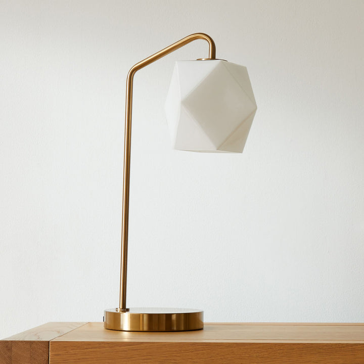 Talvior Luminous Geometric Faceted Glass Table Lamp