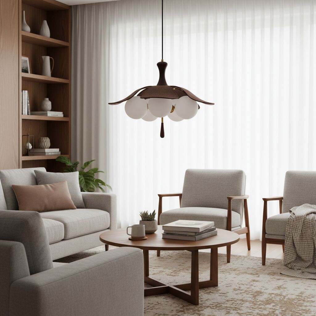 Orrise Series Sculptural Globe Cluster Pendant Lamp - Metal and Glass Pendant Light