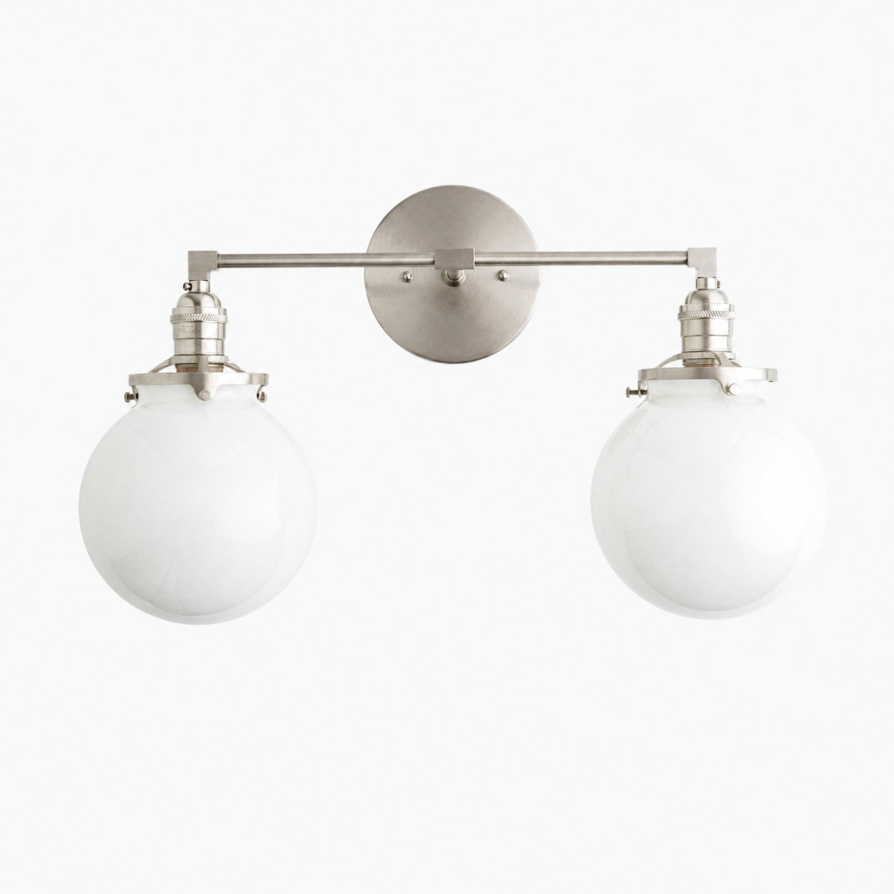 Lumio Globe Glass Globe Vanity Light - Modern Two Light Bathroom Sconce