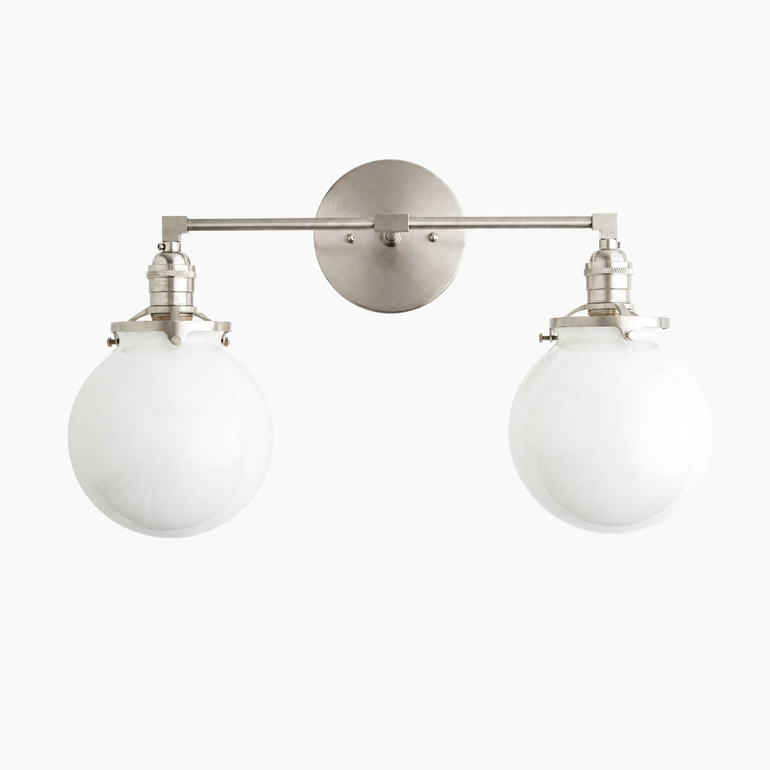 Lumio Globe Glass Globe Vanity Light - Modern Two Light Bathroom Sconce