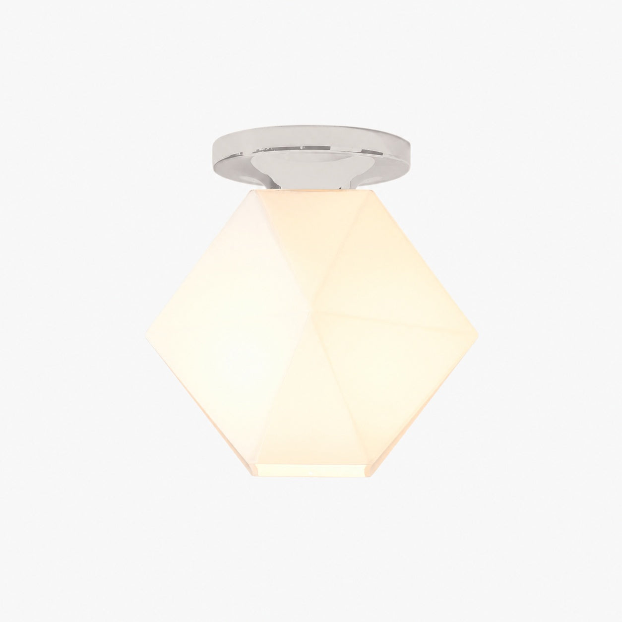 Talvior Sculptural Flush Mount Ceiling Light – Faceted Glass for Modern Interiors