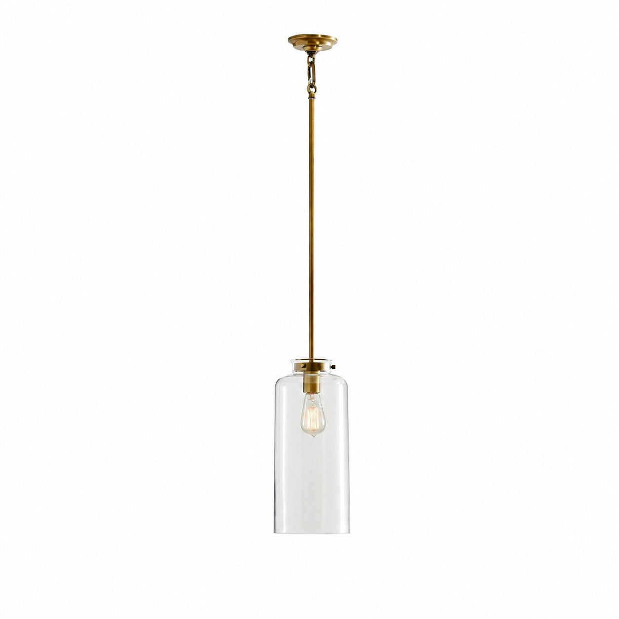 Sterling Minimalist Glass Pendant Collection - Vintage Brass Lighting Design
