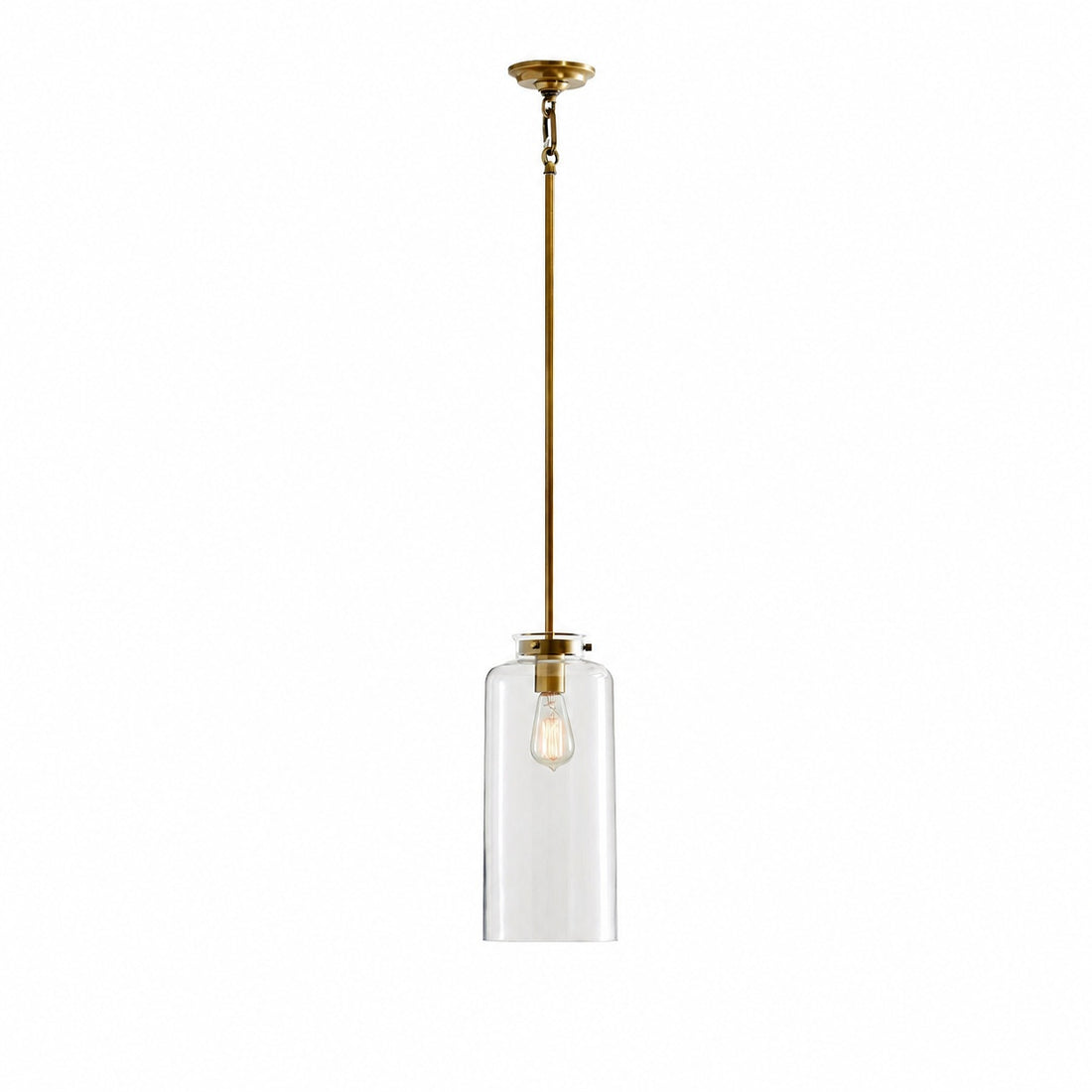 Sterling Minimalist Glass Pendant Collection - Vintage Brass Lighting Design