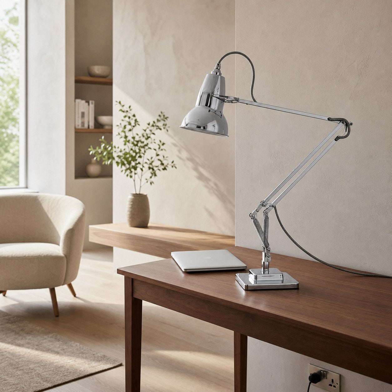 Classic Multicolor Desk Lamp - Adjustable Spring-Arm for Study Room