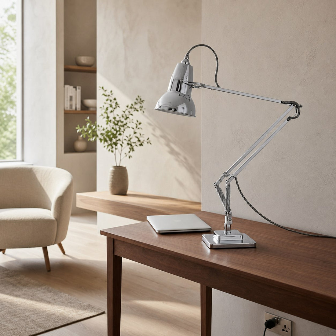 Classic Multicolor Desk Lamp - Adjustable Spring-Arm for Study Room
