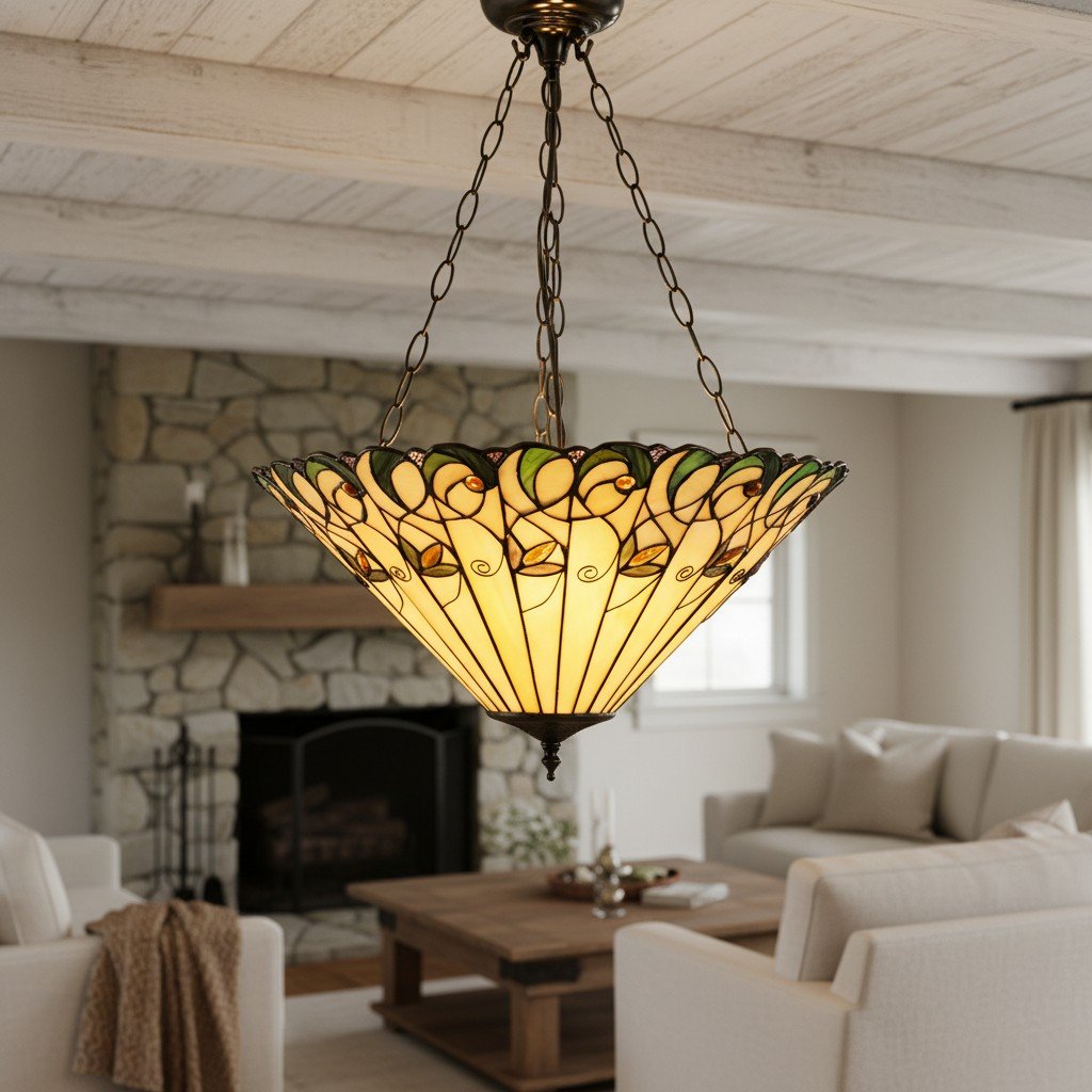 TF Jamelia Light - Decorative Art Glass - Flush Mount Timeless Style for Hallway