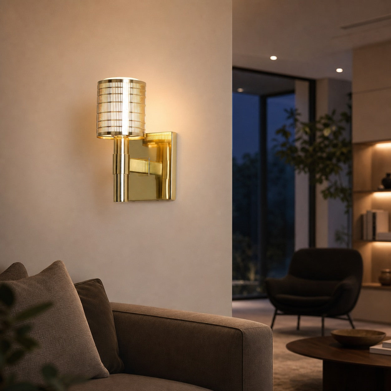Galvia Modern Perforated Metal Sconce - Sleek Wall Light for Hallway & Bathroom