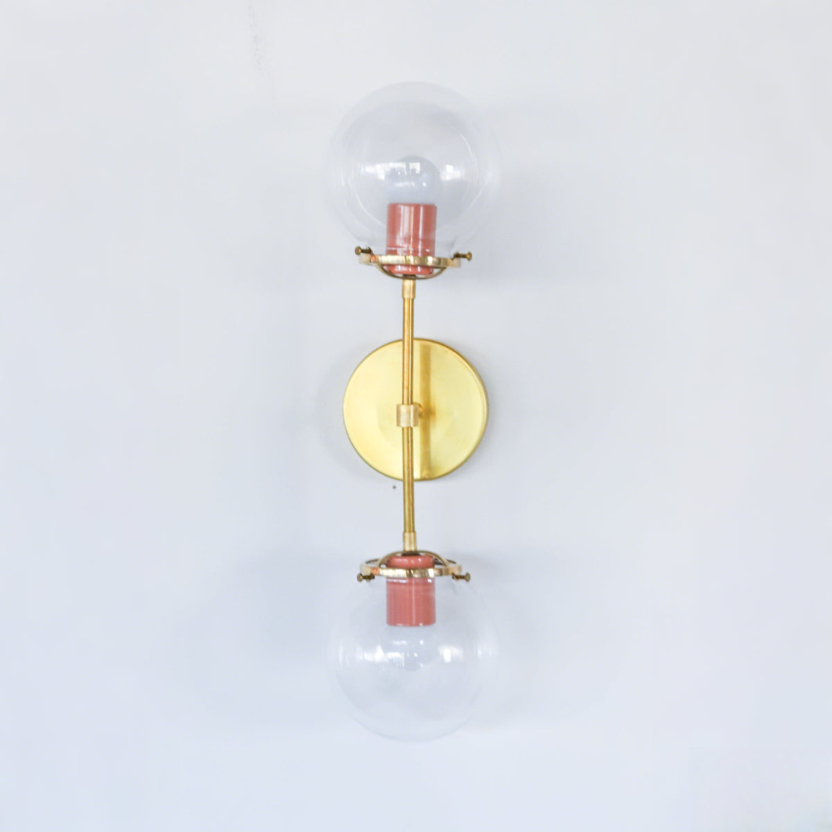 Color Pop Design Double Wall Light Fixture With Modern Metal Finish