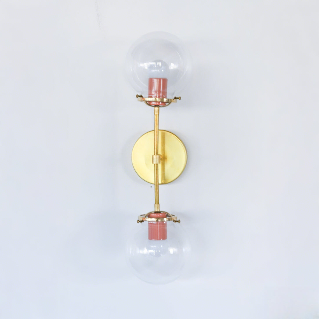 Color Pop Design Double Wall Light Fixture With Modern Metal Finish