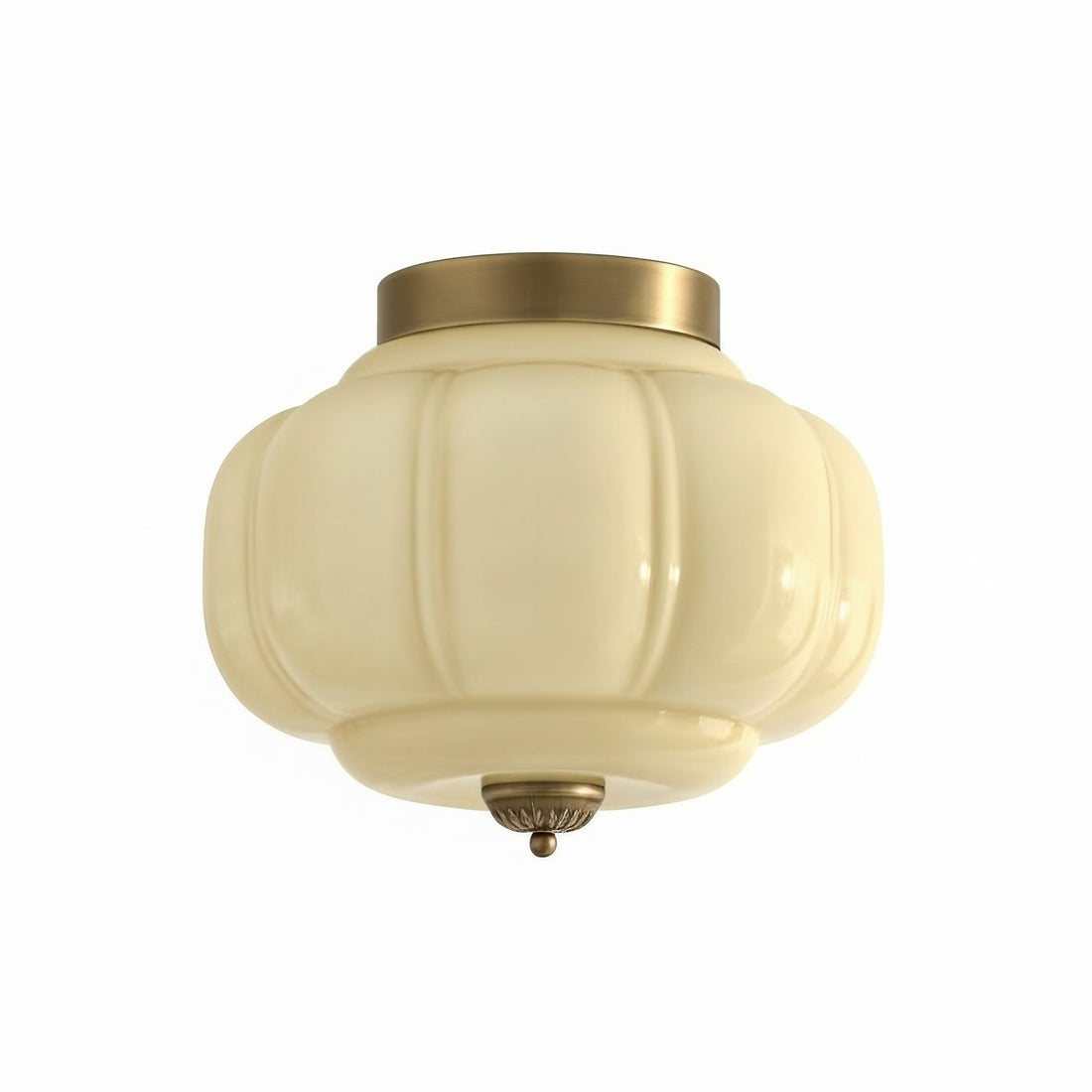 Vintage Eloise Milk Glass Flush Mount Ceiling Light - Vintage Charm Soft Glow