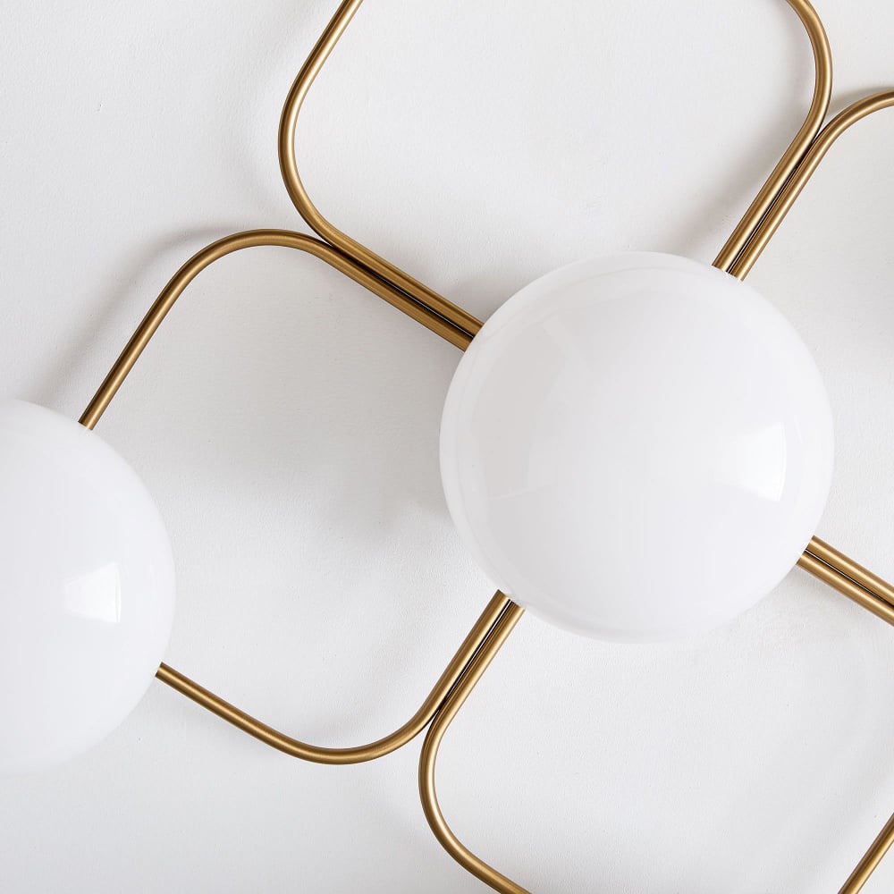 Brimush Modern Multi-Globe Flush Mount Lamp with Soft Diffused Light for Entryway or Living Room