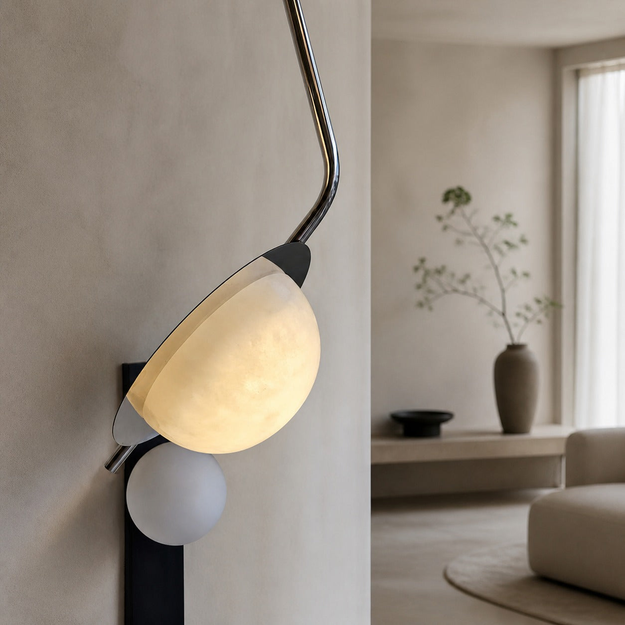 Chic Luminance Alabaster Pendant Light