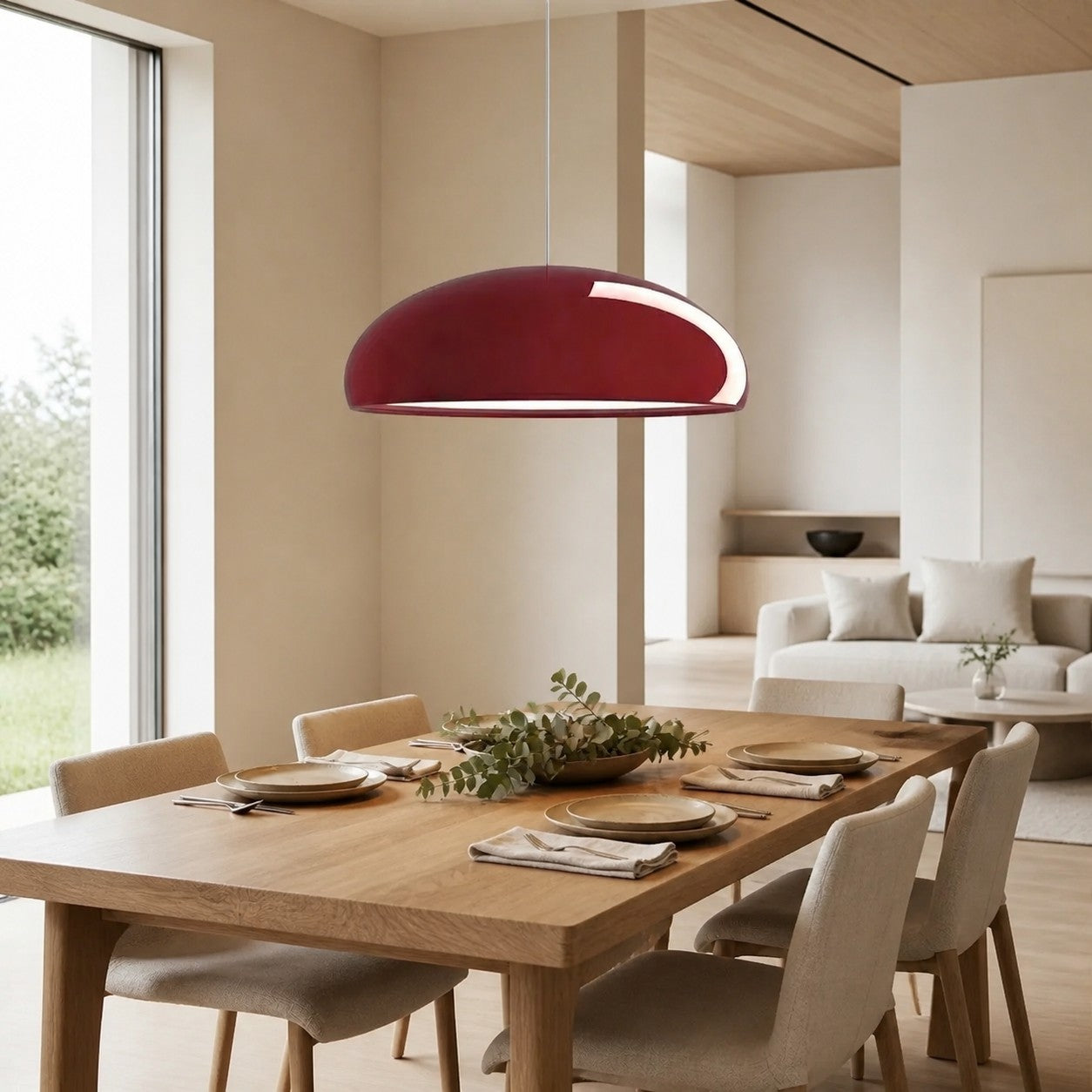 Haelen Colorful Nordic Bowl-Shaped Pendant Light - Modern Bowl Shade Suitable for Dining Room