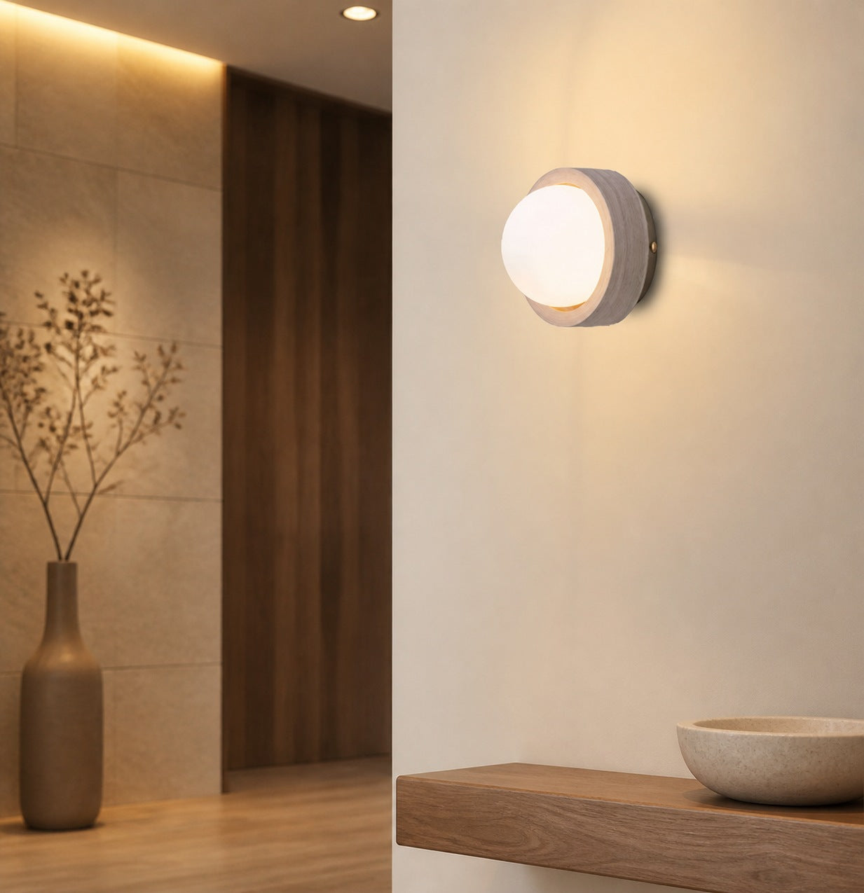 Pearla Travertine Wall Lamp