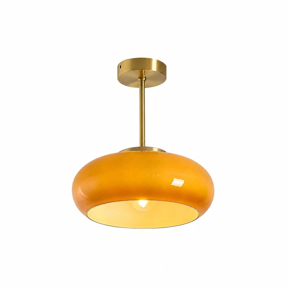 Bauvia Modern Round Glass Ceiling Lamp Clean Bauhaus Look Comfortable Ambient Lighting N63