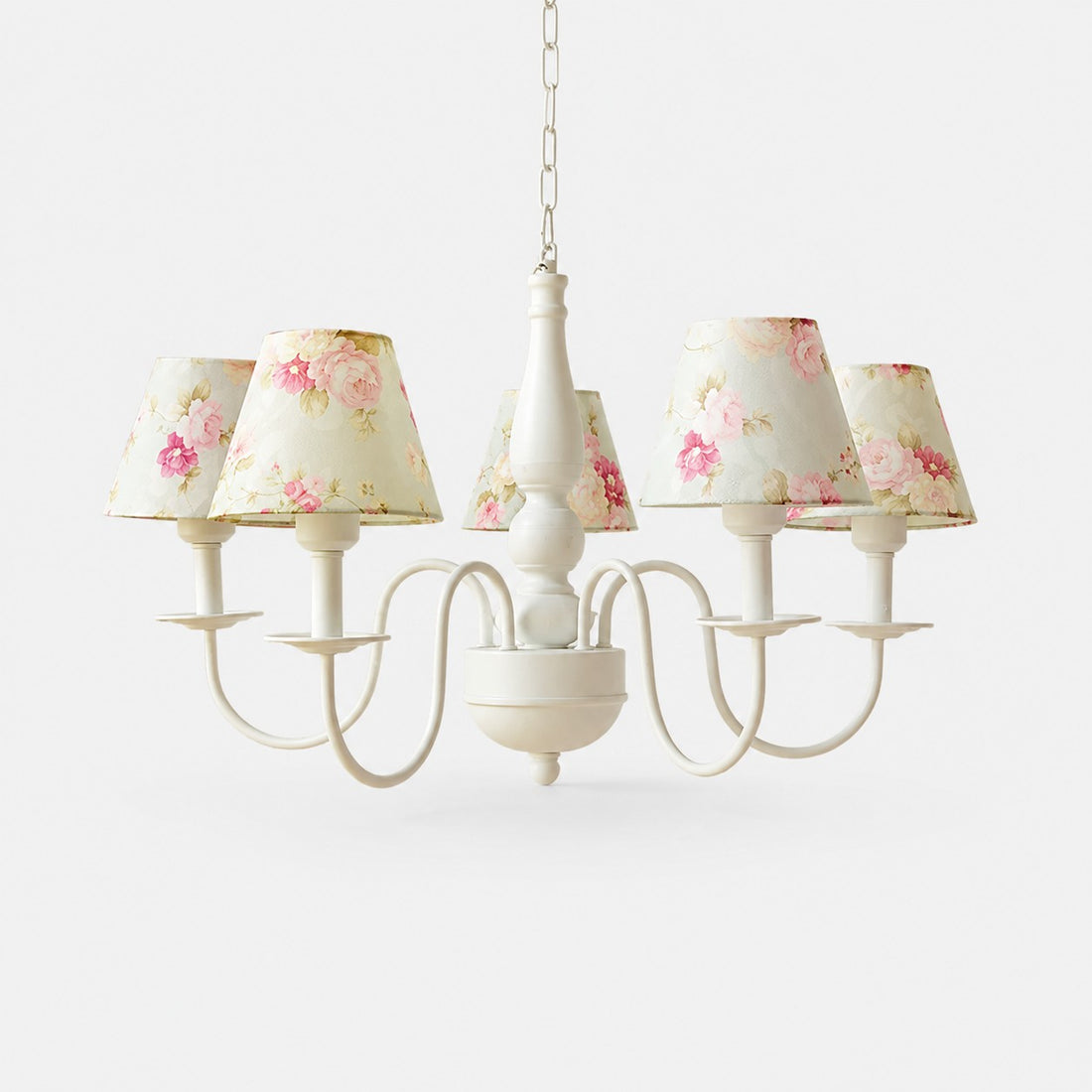 Colorful Fabric Shade 5-Light Chandelier