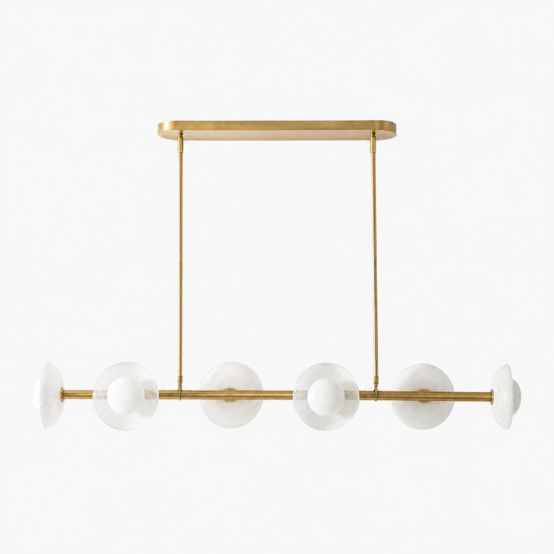 Elorina 6-Light Linear Chandelier - Modern Metal Light Fixture - Dining Room Lighting