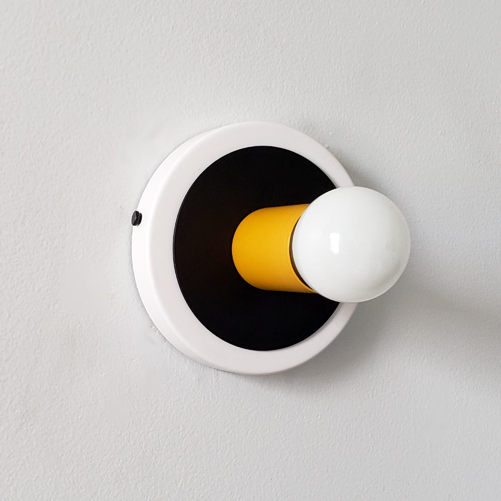 Colorful Wall Sconce - Modern Brass & Chrome Accent Lighting Fixture