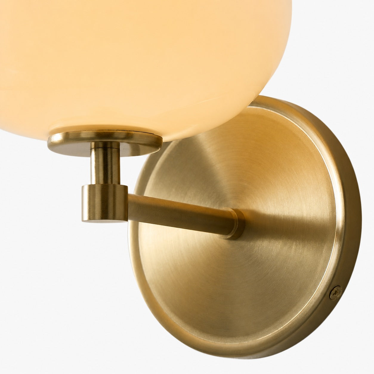 Vega Glass Wall Sconce — Minimalist Small Fixture, Contemporary Metal Accent for Hallway or Vanity