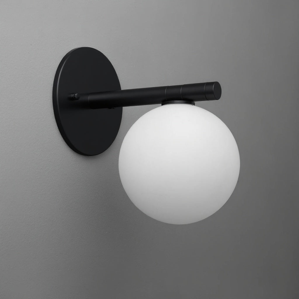 Glorica Glass Wall Sconce - Frosted Globe Light