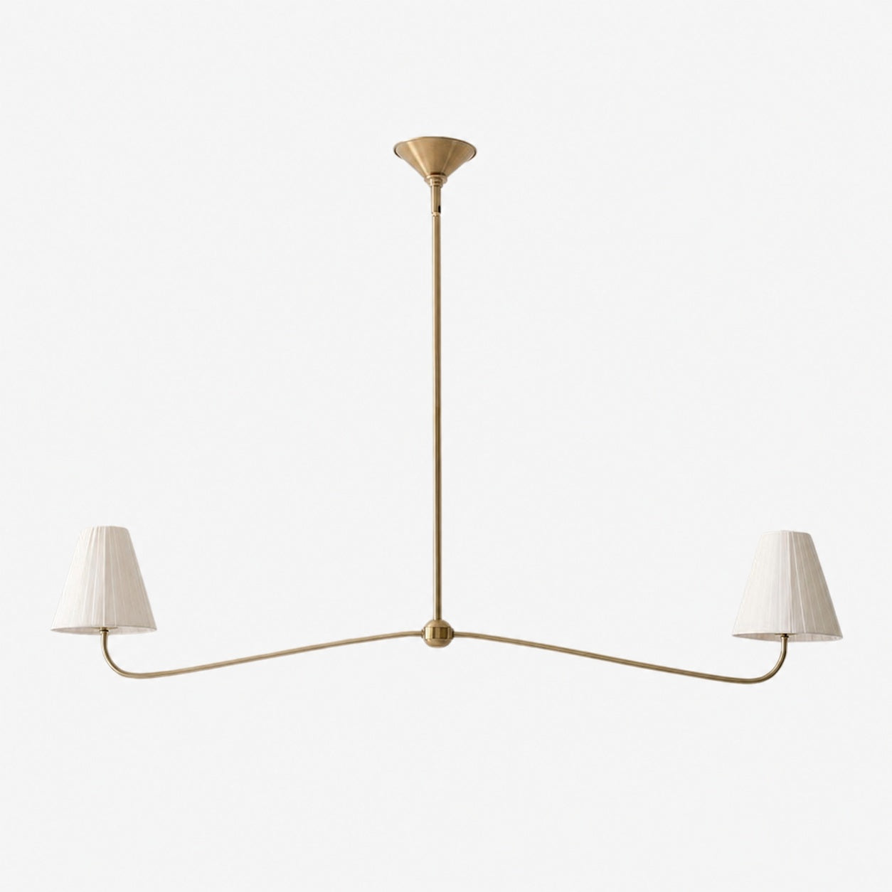 Fibura Metal Modern Linen Shade Linear Chandelier - Clean Lines