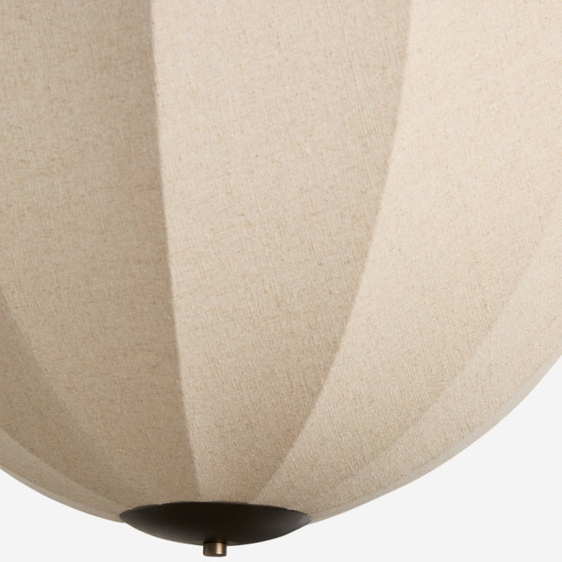 Lumarys Pendant / Flush Mount Lamp – Botanical-Inspired Linen Shade for Dining Area or Living Room