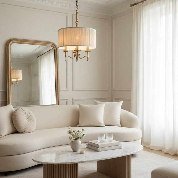 Tela 3-Light Pendant Lamp - Elegant Multi Arm Hanging Light for Living & Dining Spaces