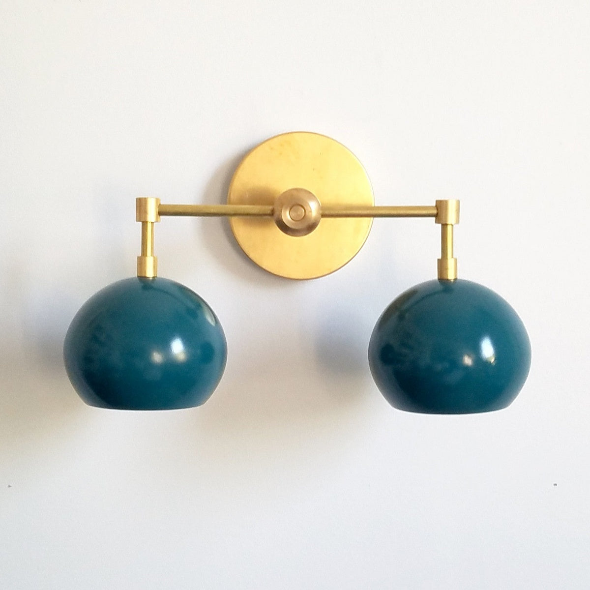 Navy Wall Light - Double Ball Bath Vanity Mirror Wall Sconce