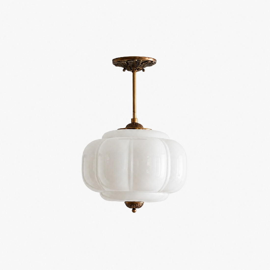 Eloise Vintage Glass Chandelier - Milk Glass Home Accent