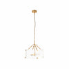 Panellux Decorative Pendant - Handcrafted Curved Glass Panels Brushed Brass Finish for Foyer