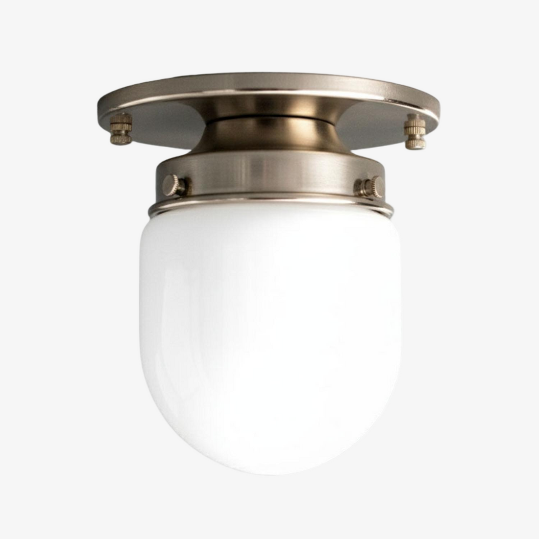 Opalume Glass Flush Mount Ceiling and Wall Light - Art Deco Small Globe Fixture