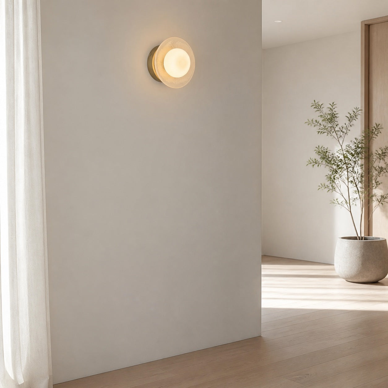 Elorina Sconce Wall Light - Textured Metal or Glass Shade