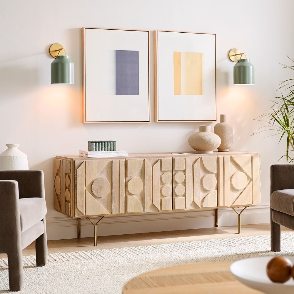 Hanton Modern Minimalist Brass and Glass Sconce – Damp Rated for Bathrooms