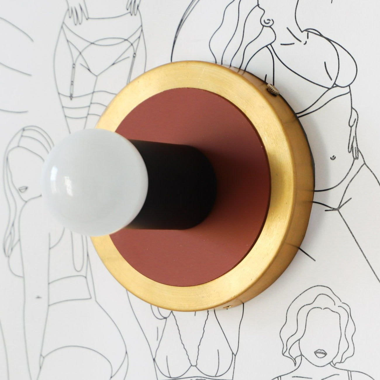 Colorful Wall Sconce - Modern Brass & Chrome Accent Lighting Fixture