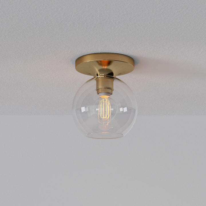 Selvion Modern Globe Pendant Light - Damp-Rated Bathroom Lighting - Luxe Glass Shade