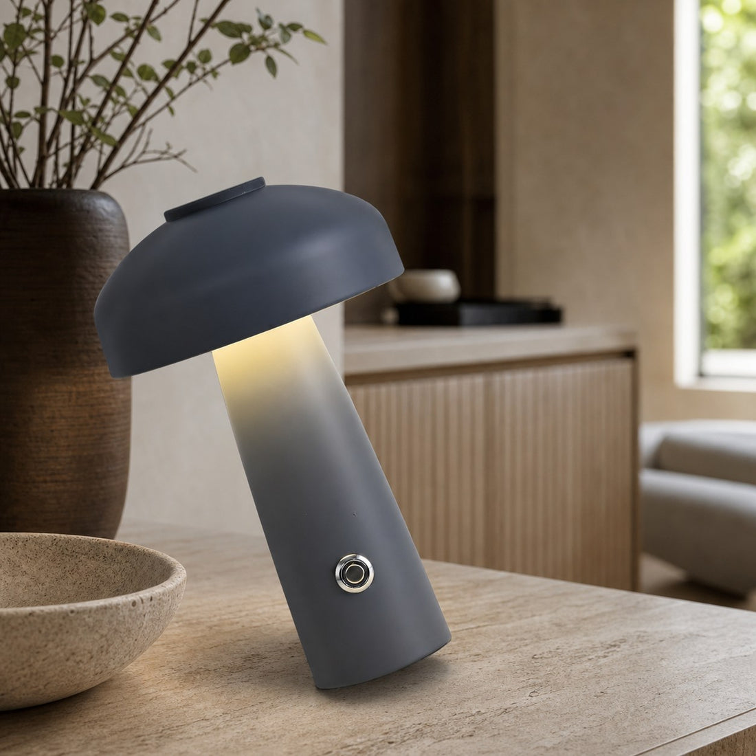 Leon Mushroom Table Lamp (built-in battery)