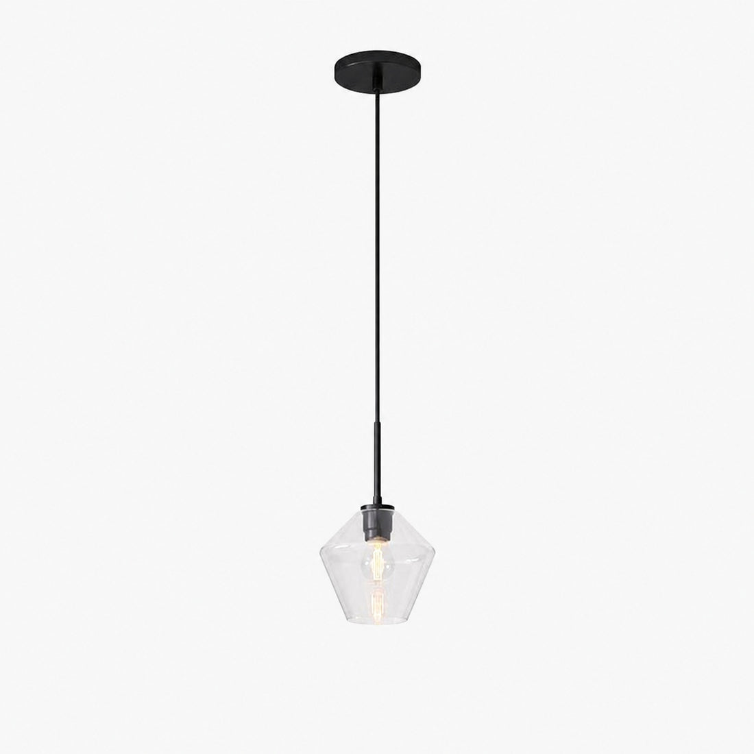Merin Transparent Glass Sculpture Geometric Chandelier