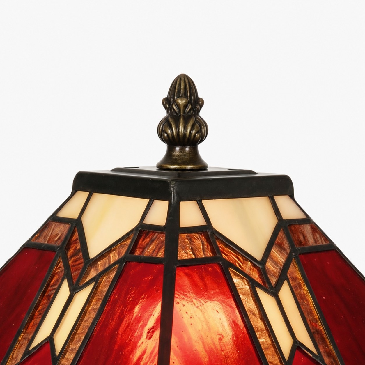TiffStar Stained Glass Table Lamp – Vintage Style Stained Glass Suitable for Bedrooms and Living Rooms