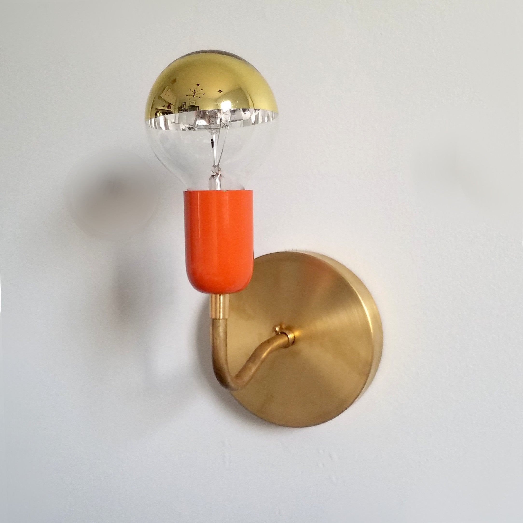 Boho Brass Wall Sconce - Colorful Accent for Bedroom & Hallway Spaces