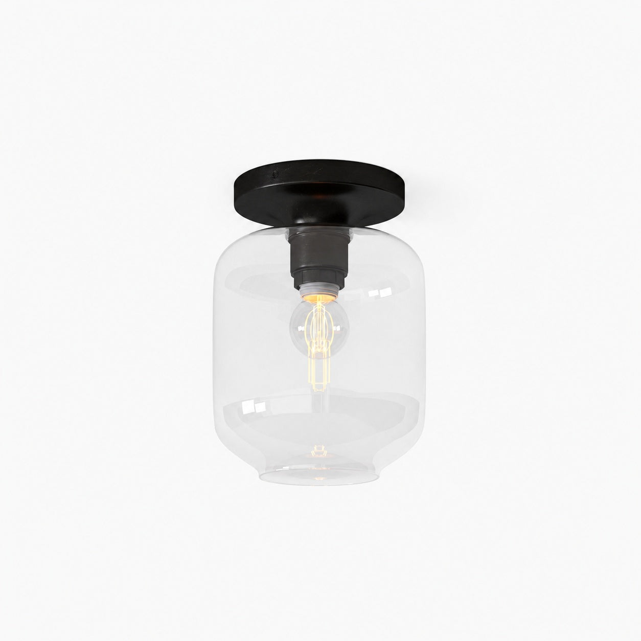 Lumivelle Sculptural Flush Mount Light – Modern Glass Ceiling Lamp