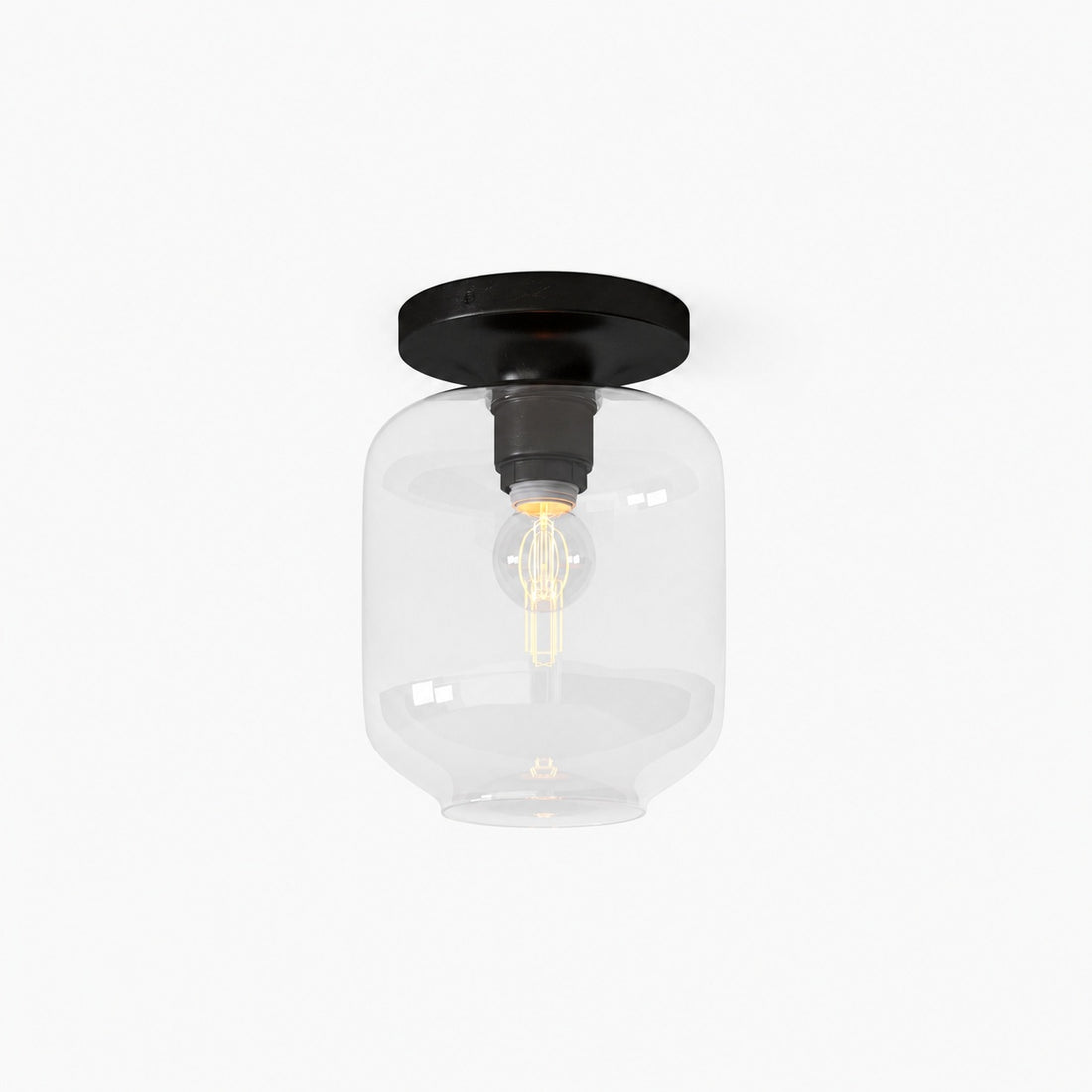 Lumivelle Sculptural Flush Mount Light – Modern Glass Ceiling Lamp