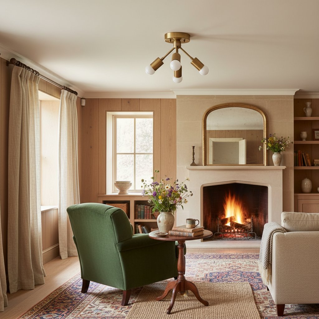 Lumen Art Deco Inspired Ceiling Lamp – Elegant Minimalist Flush Mount for Home Interiors