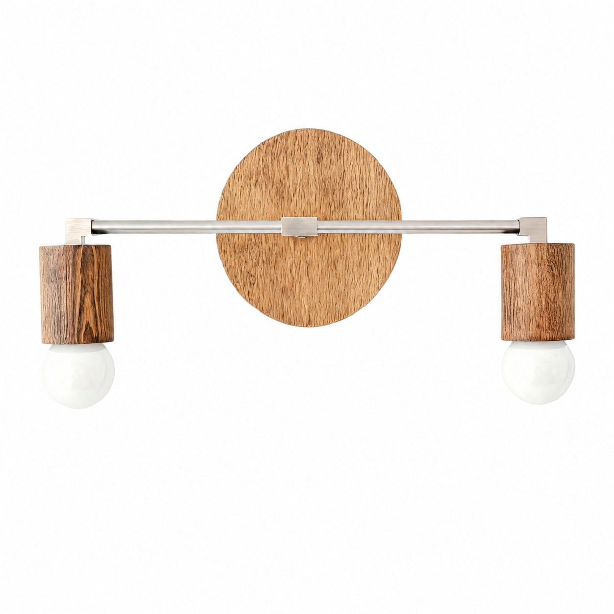 Mobilux Line Wood and Vanity Light - Bohemian Bathroom Lighting Fixture