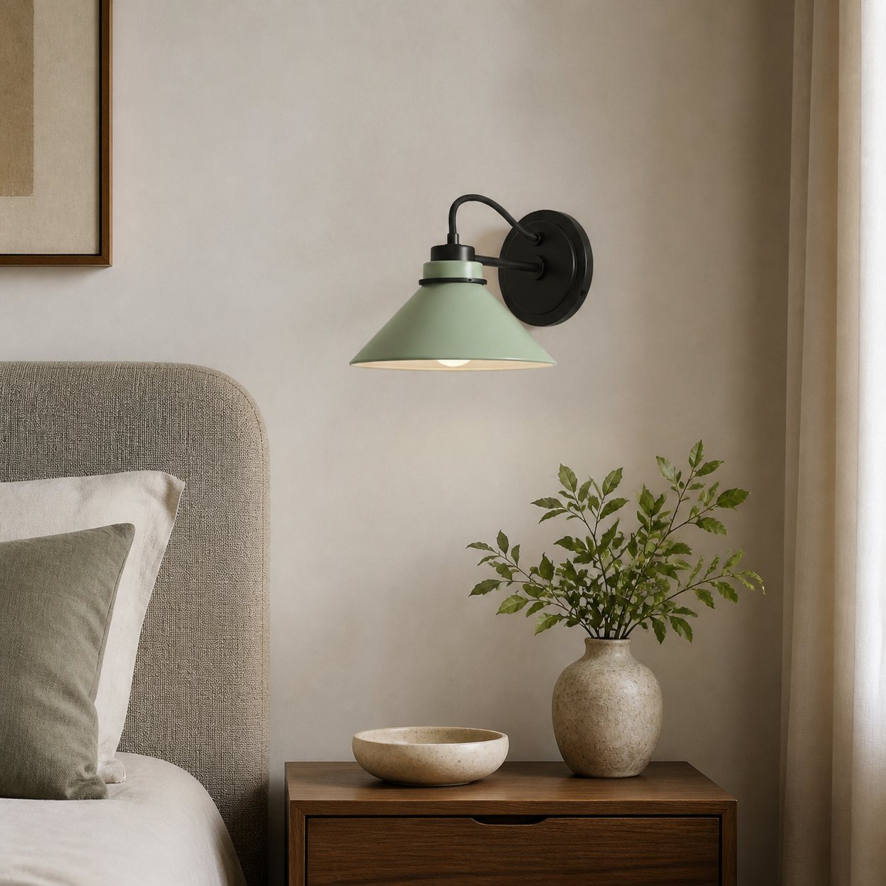 Aurenza Sconce – Farmhouse Wall Light with Metal Accents for Cozy Spaces