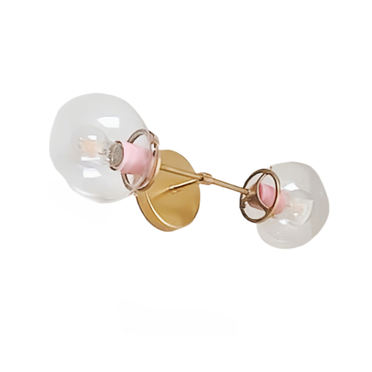 Color Pop Design Double Wall Light Fixture With Modern Metal Finish