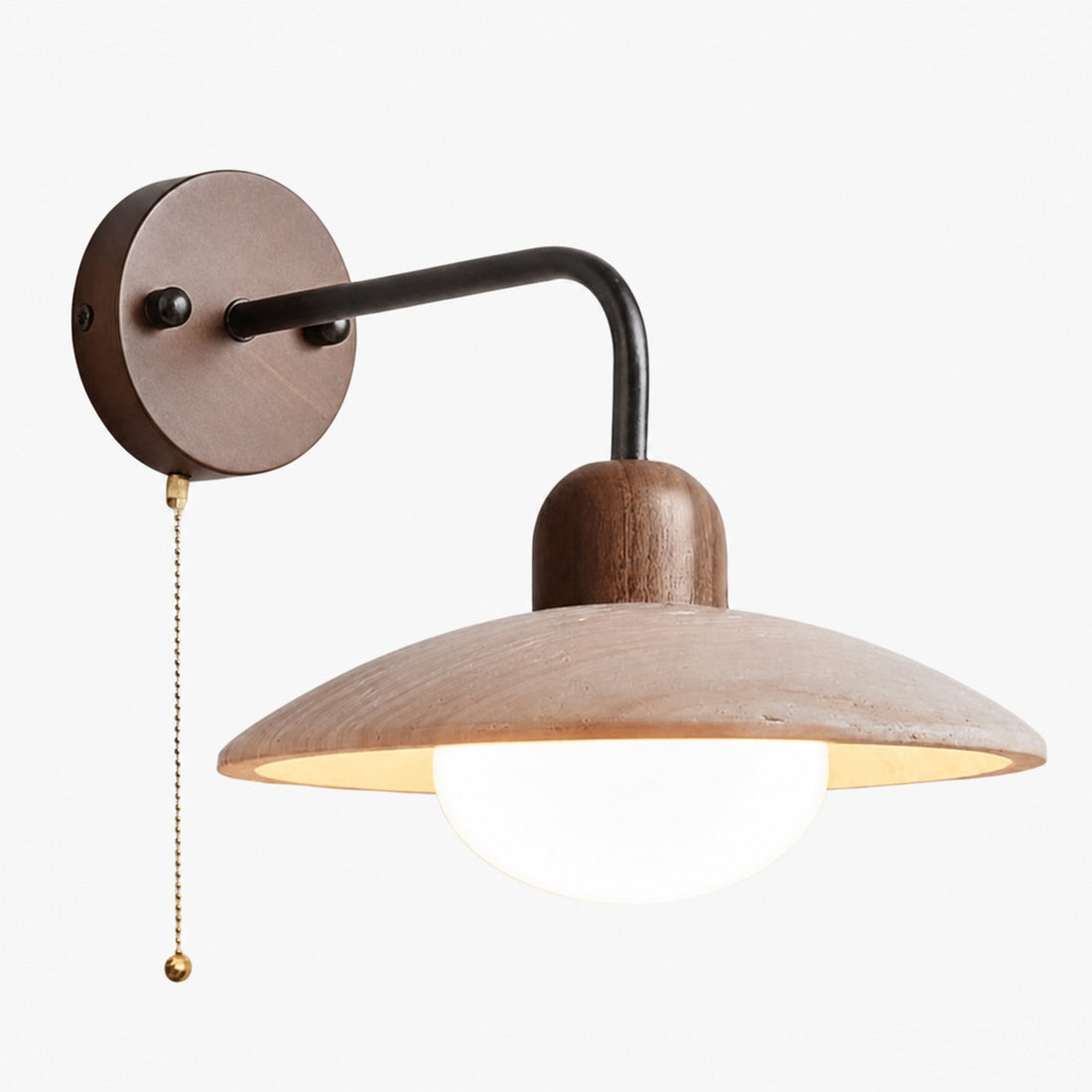 Discra Minimalist Sculptural Circular Wall Lamp —  Natural Style Wall Fixture for Hallway and Bedroom U18