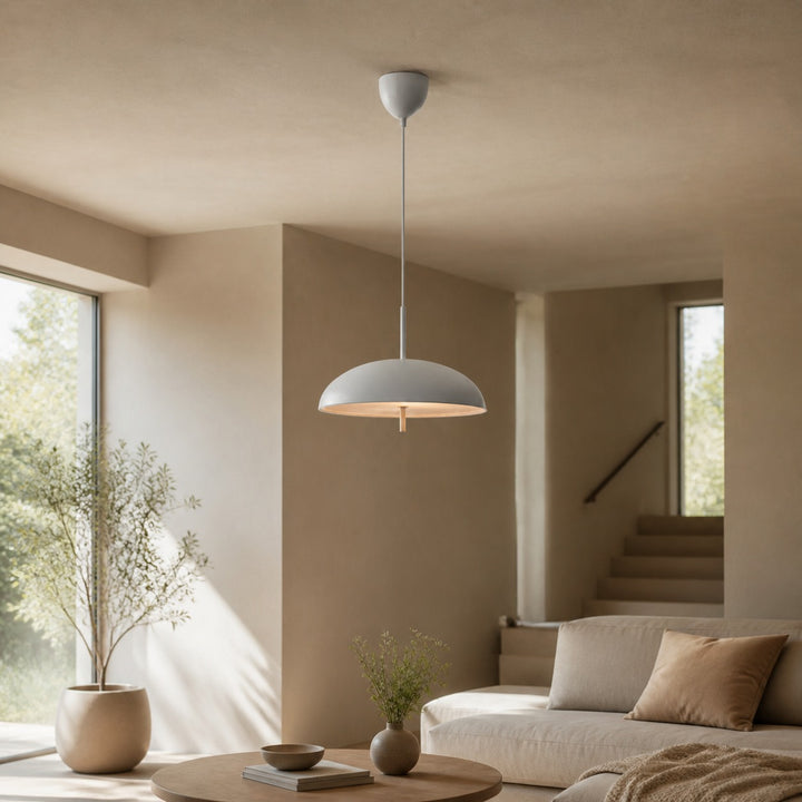 Aurelia Pendant Lamp - Sculptural Metal Frame with Sleek Shade for Dining and Entry
