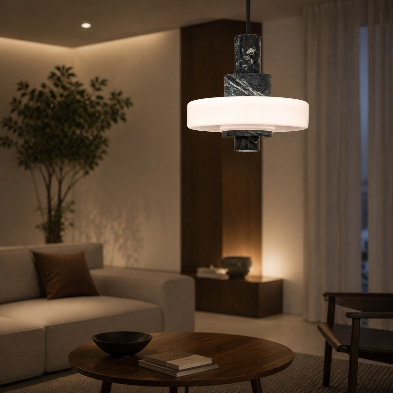 Mercury Green Marble Pendant Lamp