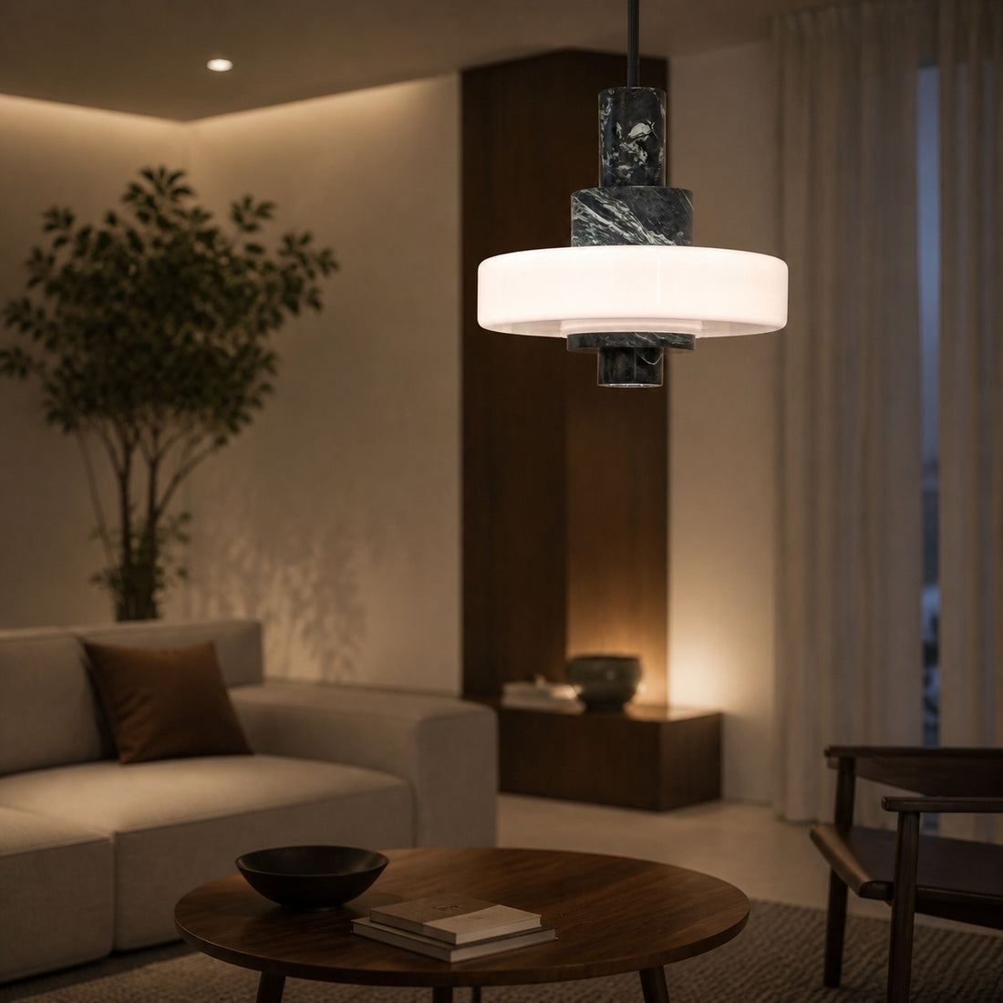 Mercury Green Marble Pendant Lamp