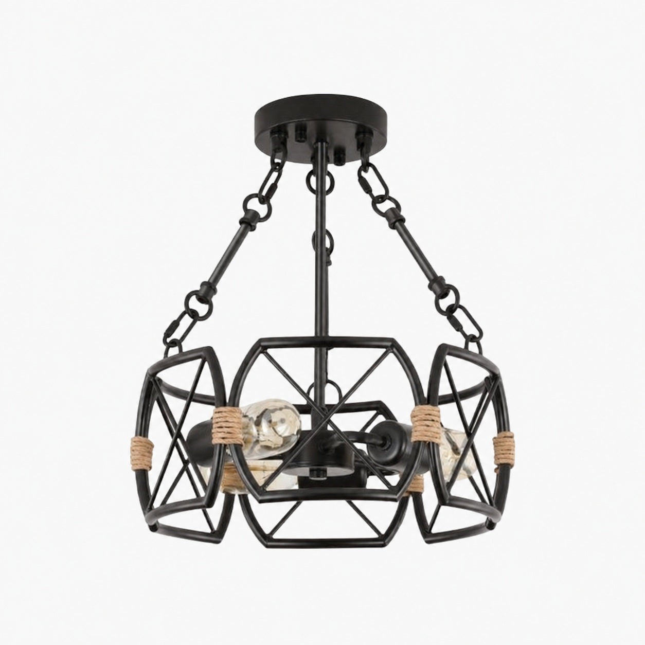 Cageon Open Metal Cage Industrial Ceiling Lamp - Design for Loft and Dining Room